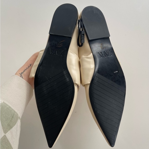 Zara Bow Flats Cream - 41 (US 10) - Picture 2 of 3